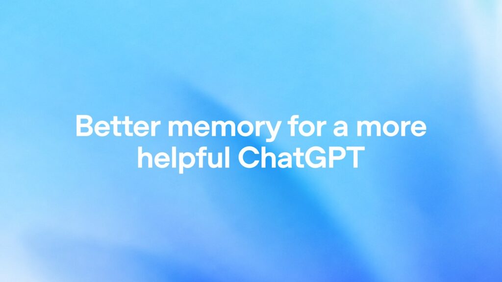ChatGPT 메모리 삭제와 관리 기능을 소개한 OpenAI 메모리 업데이트 발표 대표 이미지